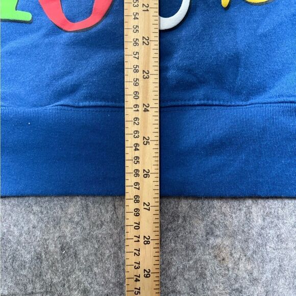 Disney Mickey Mouse Hoodie Men's Medium Blue Cotton Casual Drawstring Pullover - Picture 3 of 7